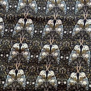 Sejour Loose Flowy Navy Barn Owl Top Sz 1X